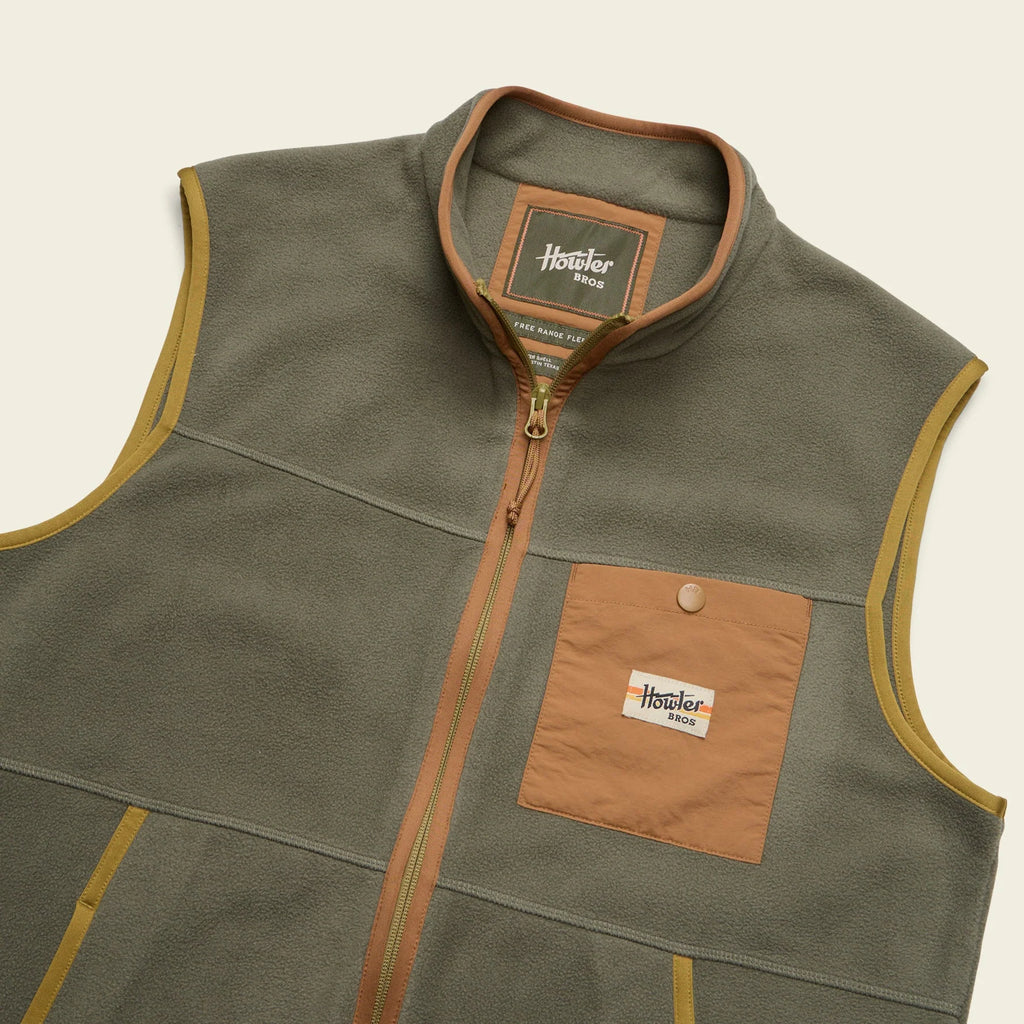 Free Range Fleece Vest - Oregano