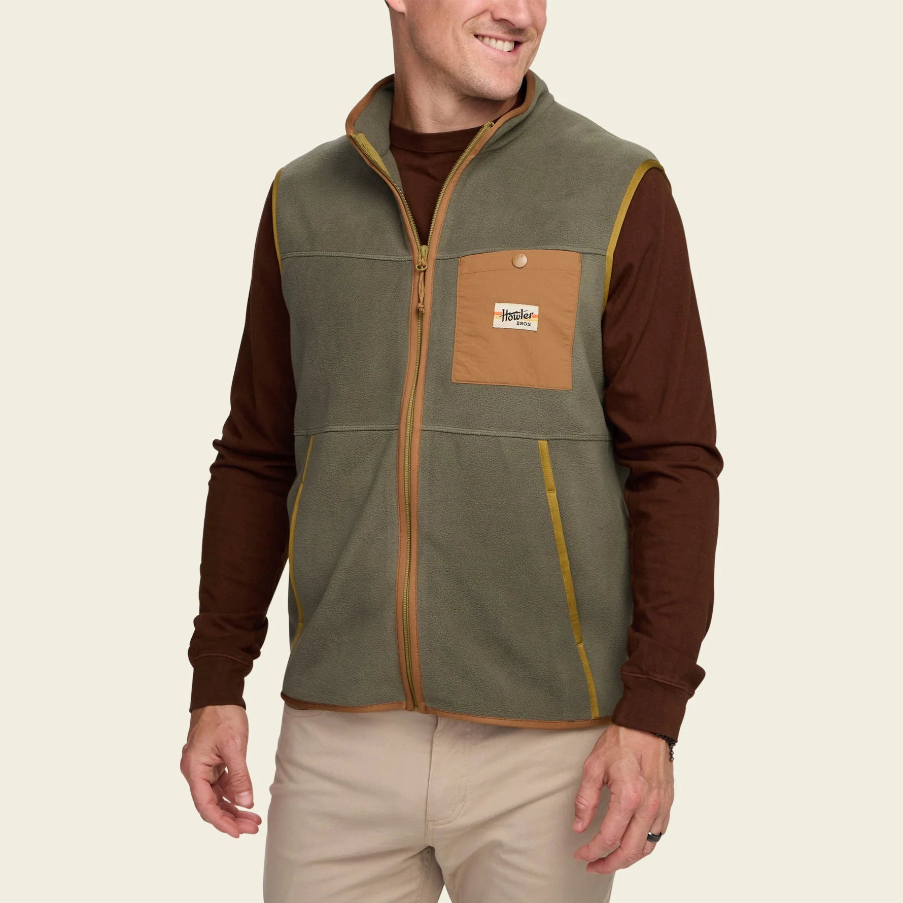 Free Range Fleece Vest - Oregano