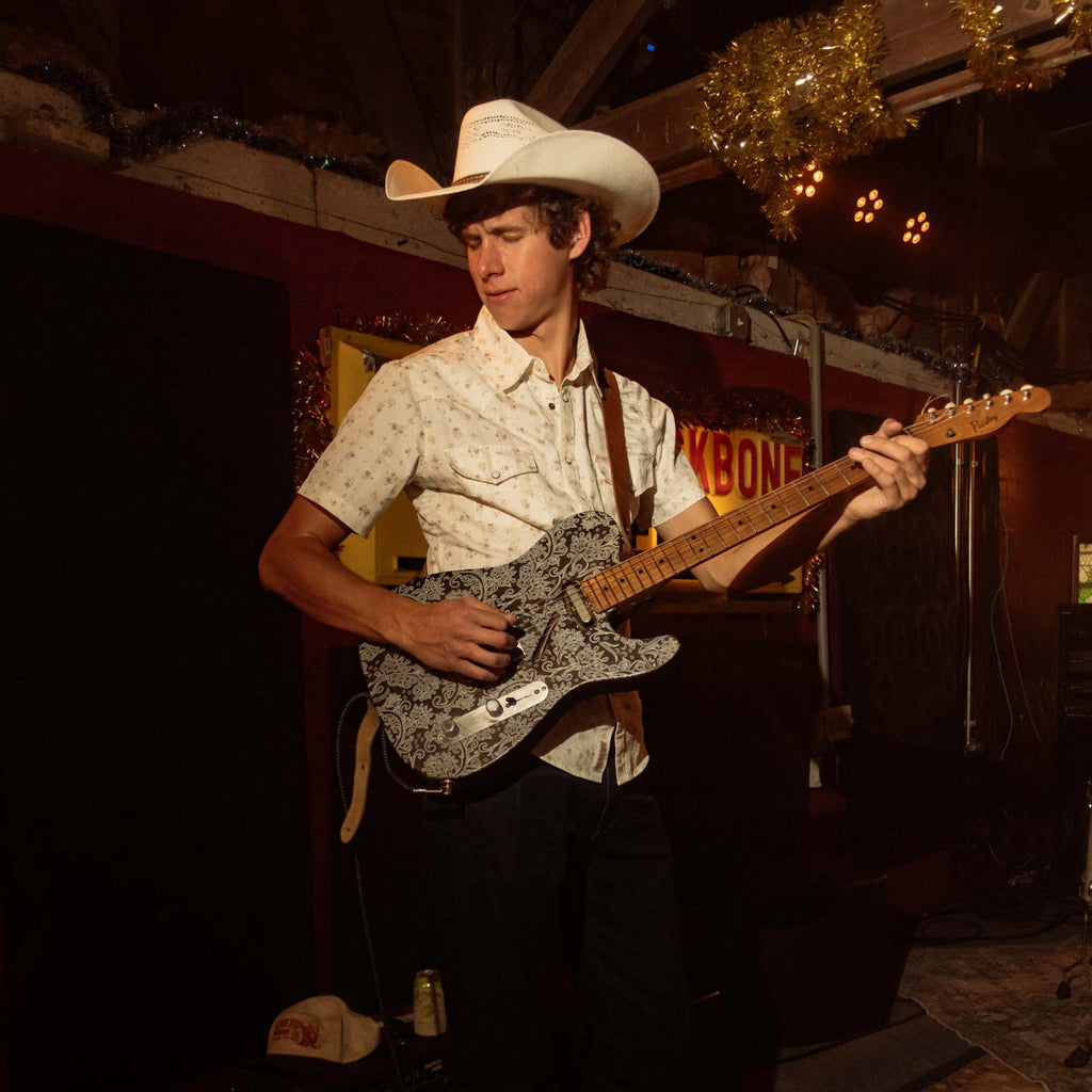 The Wyatt Pearl Snap Short Sleeve Print Shirt - Dustbloom Antique White