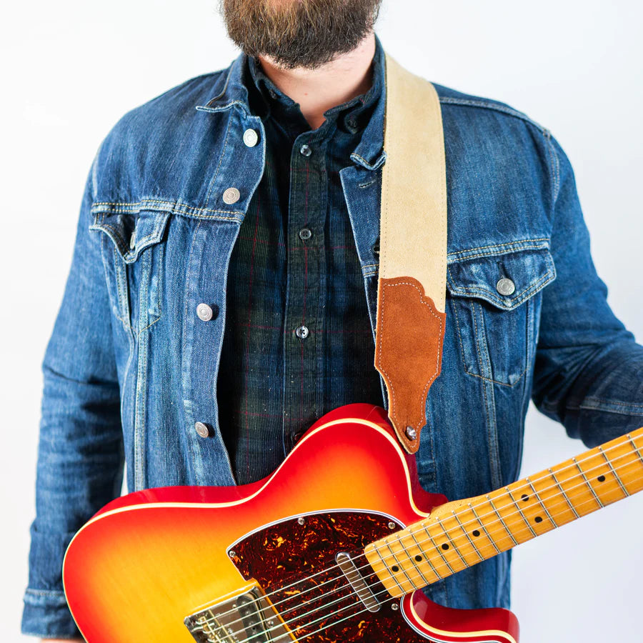 Sedona Suede Guitar Strap Honey