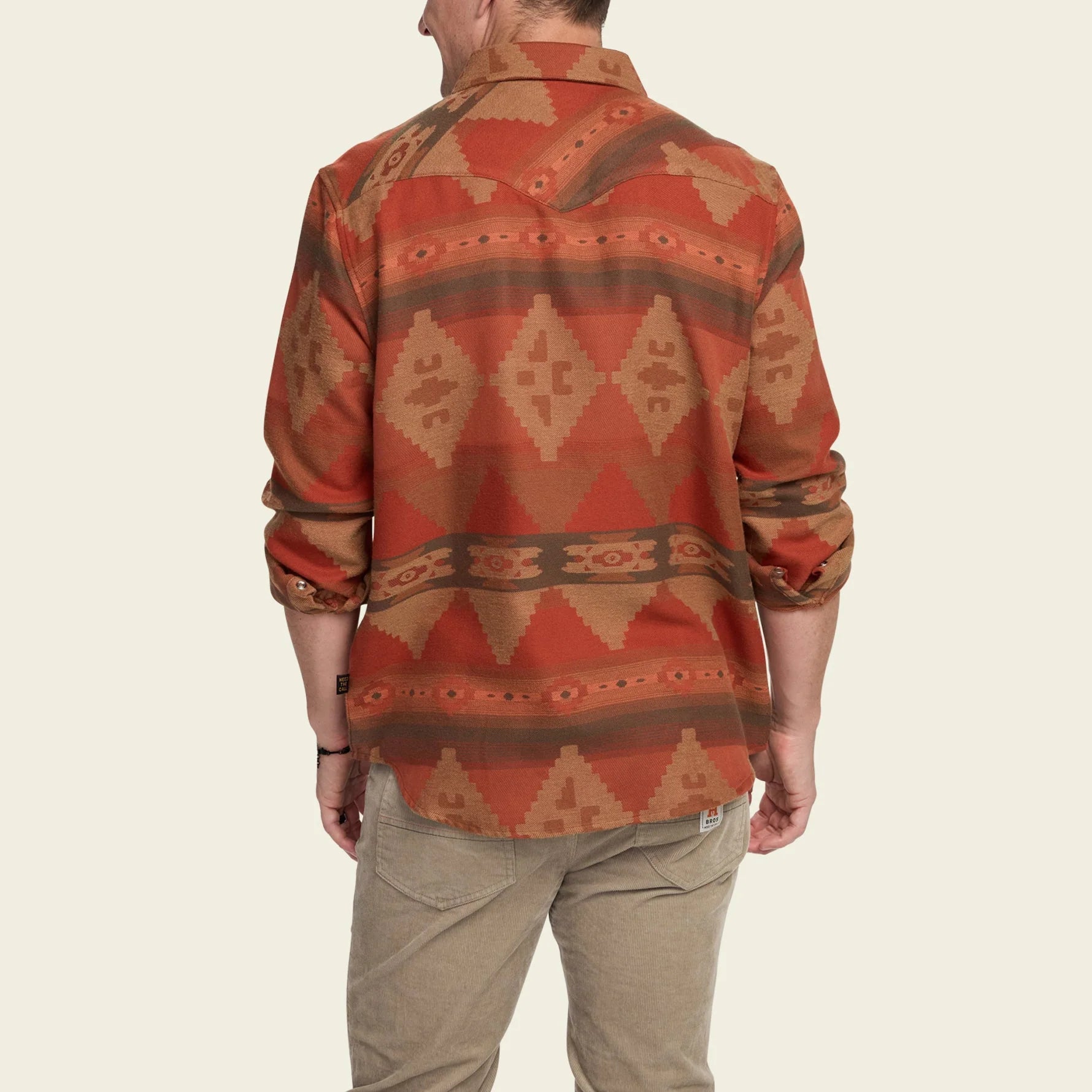 Sheridan Flannel - Mitla Motifs : Terracotta