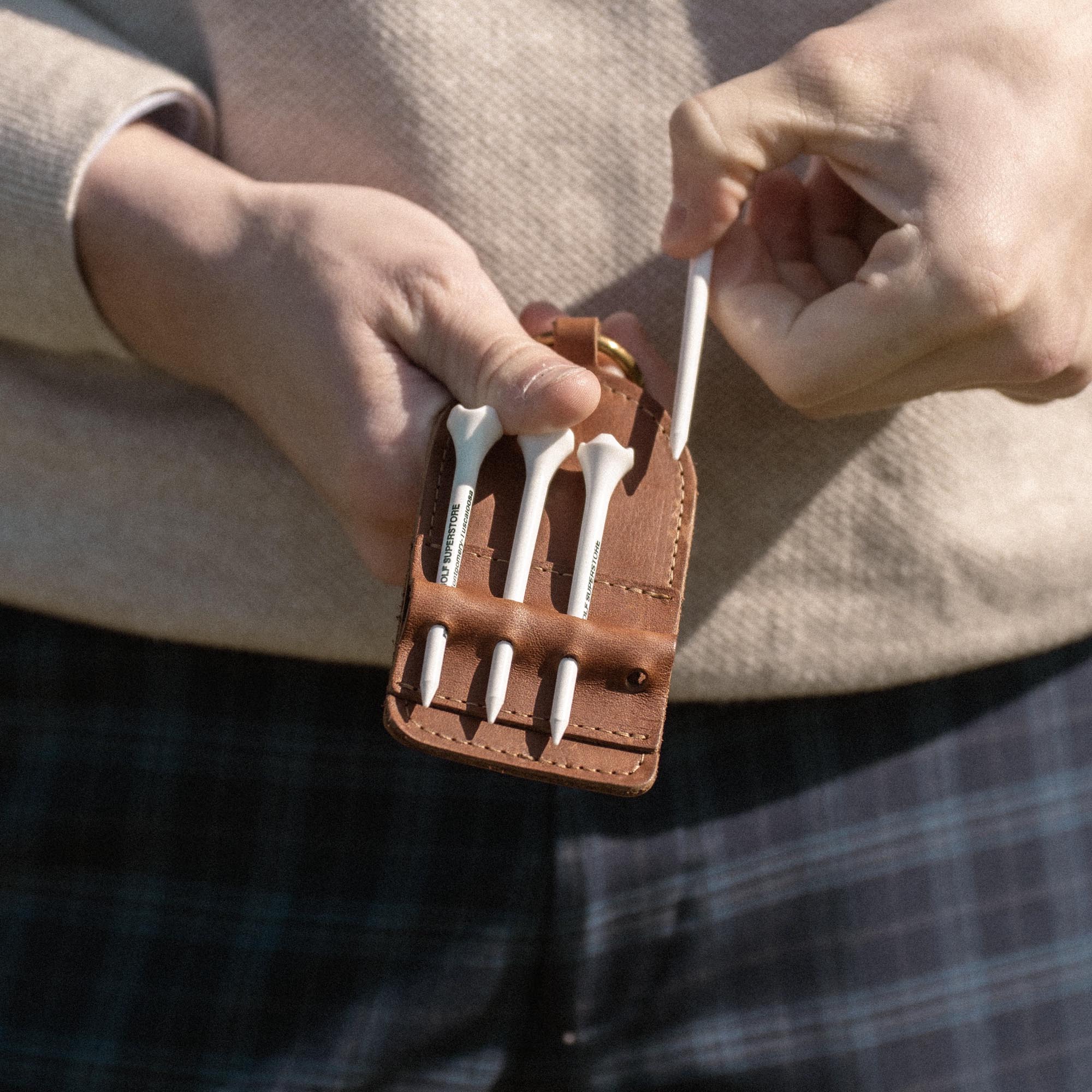 Golf Bag Tag and Tee Holder