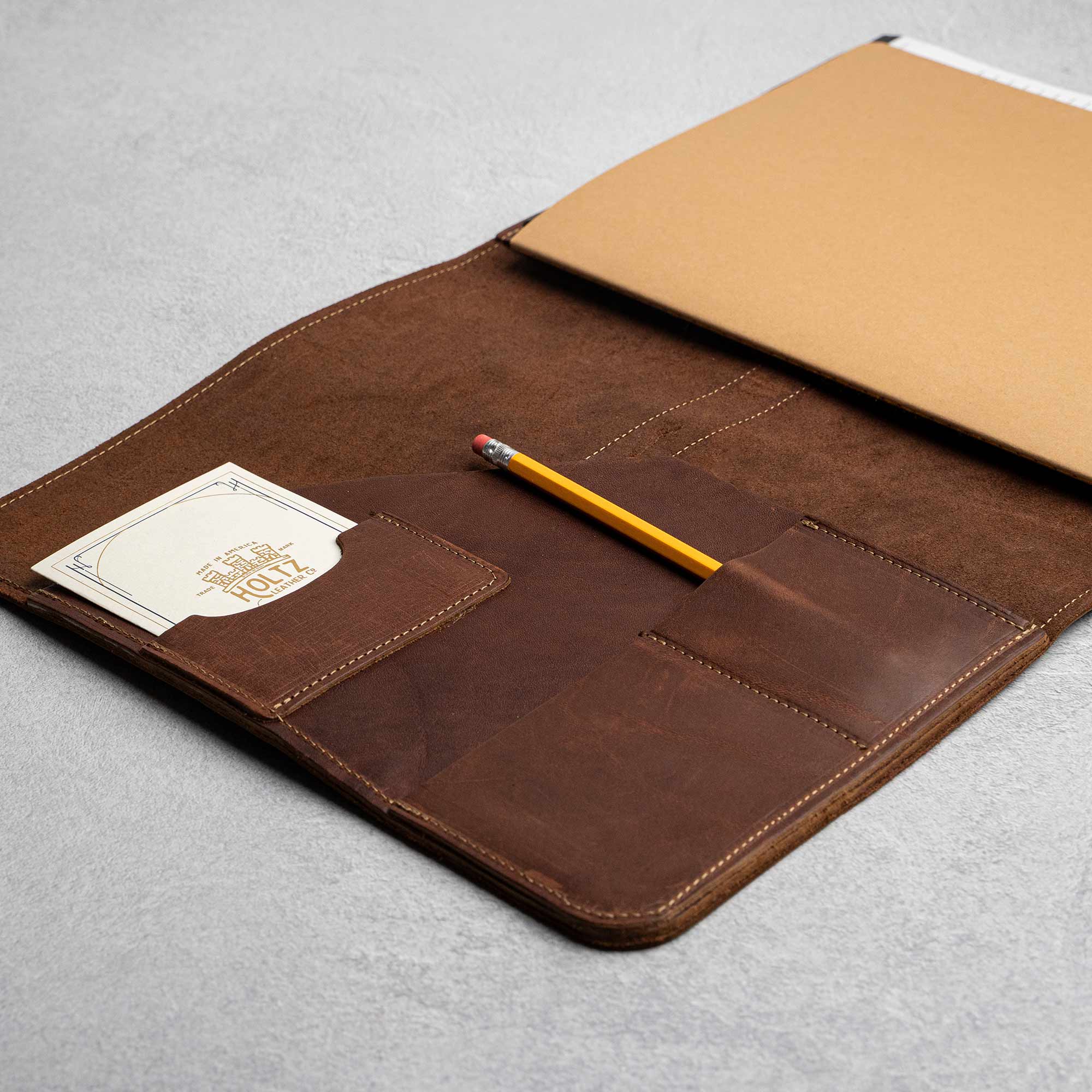 Vanderbilt Leather Padfolio with Alabama Logo for iPad Brown